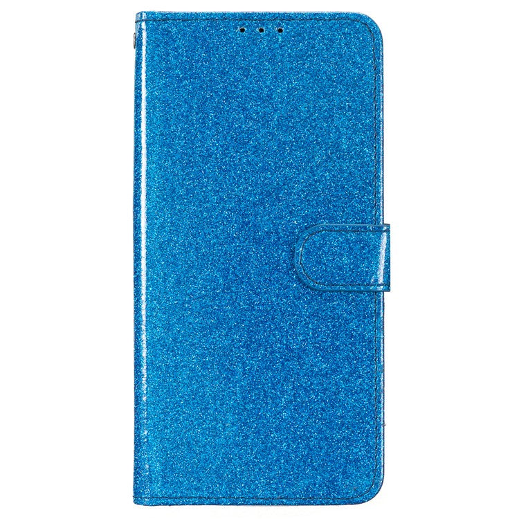 For Google Pixel 9 Pro XL Wallet Case Glitter Anti-Scratch Leather Phone Cover Stand - Blue