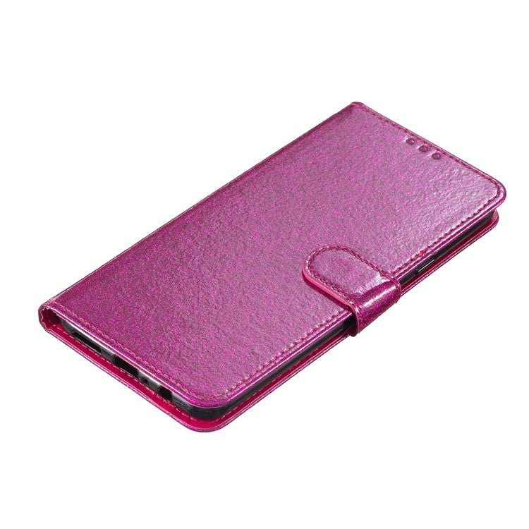 For Google Pixel 9 Pro XL Wallet Case Glitter Anti-Scratch Leather Phone Cover Stand - Rose