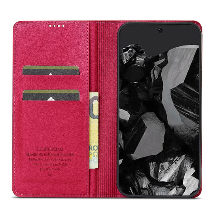 LC.IMEEKE L1 Series for Google Pixel 9 Pro XL Case PU Leather Wallet Stand Protective Phone Cover - Red