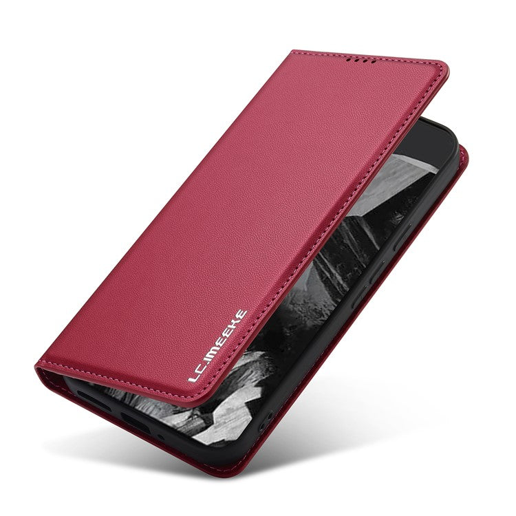 LC.IMEEKE L1 Series for Google Pixel 9 Pro XL Case PU Leather Wallet Stand Protective Phone Cover - Red