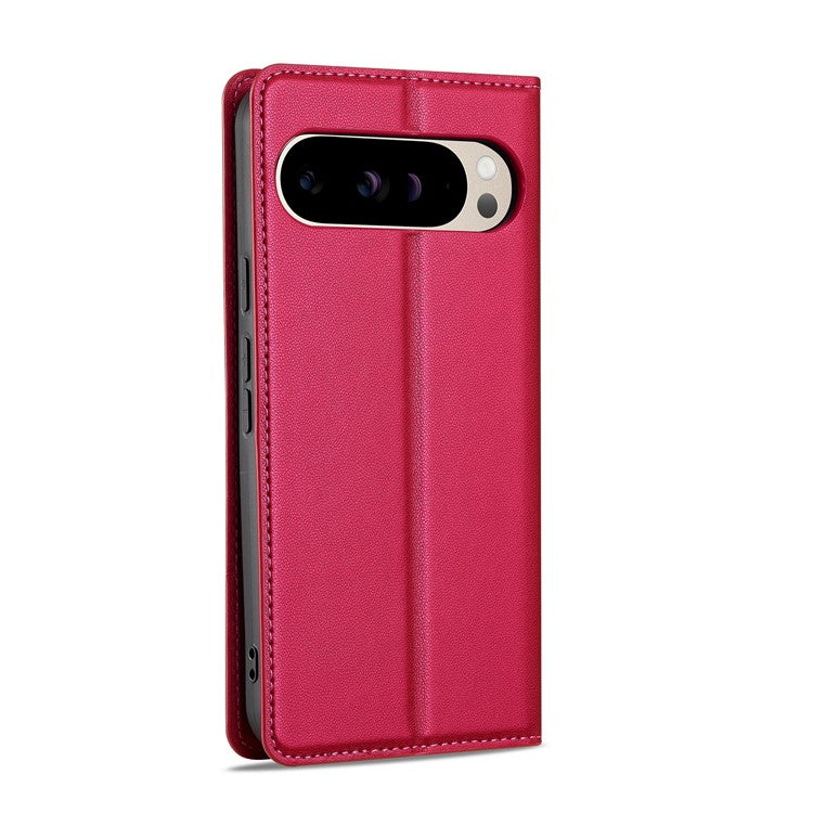 LC.IMEEKE L1 Series for Google Pixel 9 Pro XL Case PU Leather Wallet Stand Protective Phone Cover - Red