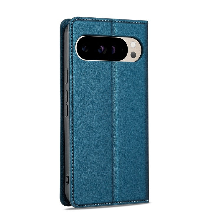 LC.IMEEKE L1 Series for Google Pixel 9 Pro XL Case PU Leather Wallet Stand Protective Phone Cover - Blue