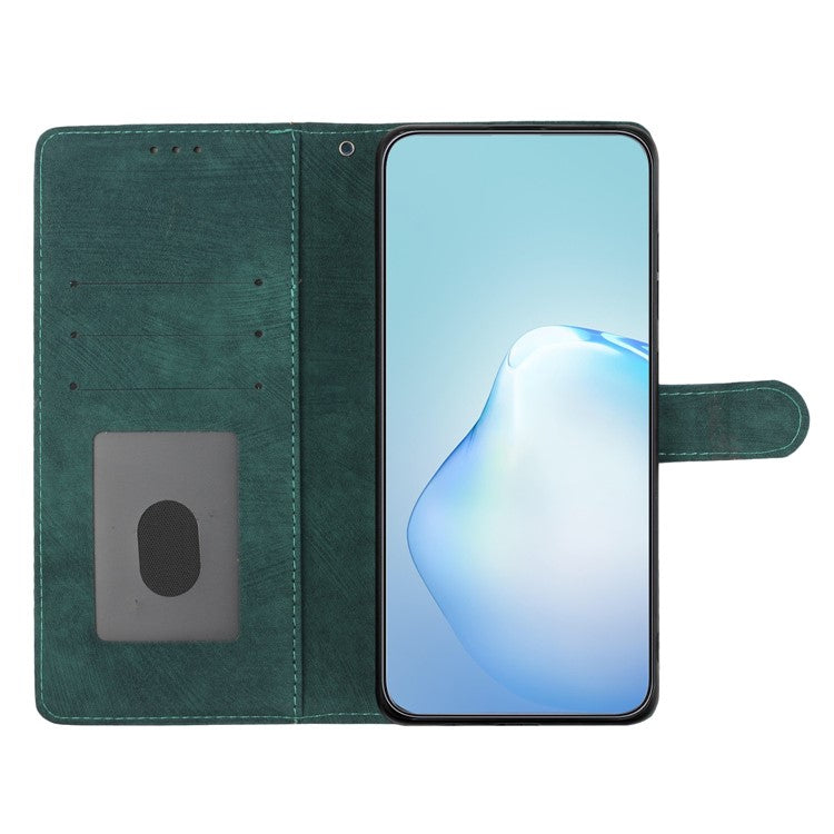 For Google Pixel 9 Pro XL Case with Card Clots Skin-Touch PU Leather Phone Cover Stand - Green