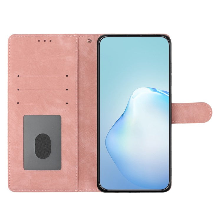 For Google Pixel 9 Pro XL Case with Card Clots Skin-Touch PU Leather Phone Cover Stand - Rose Gold