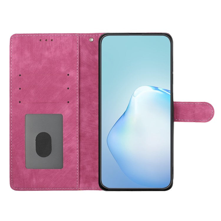 For Google Pixel 9 Pro XL Case with Card Clots Skin-Touch PU Leather Phone Cover Stand - Rose