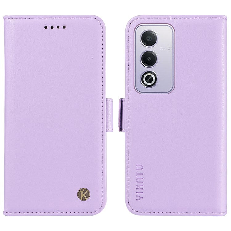 YIKATU YK-003 For Oppo A3 Pro (Global) 5G Case Wallet Stand Leather Phone Cover Side Buckle - Light Purple