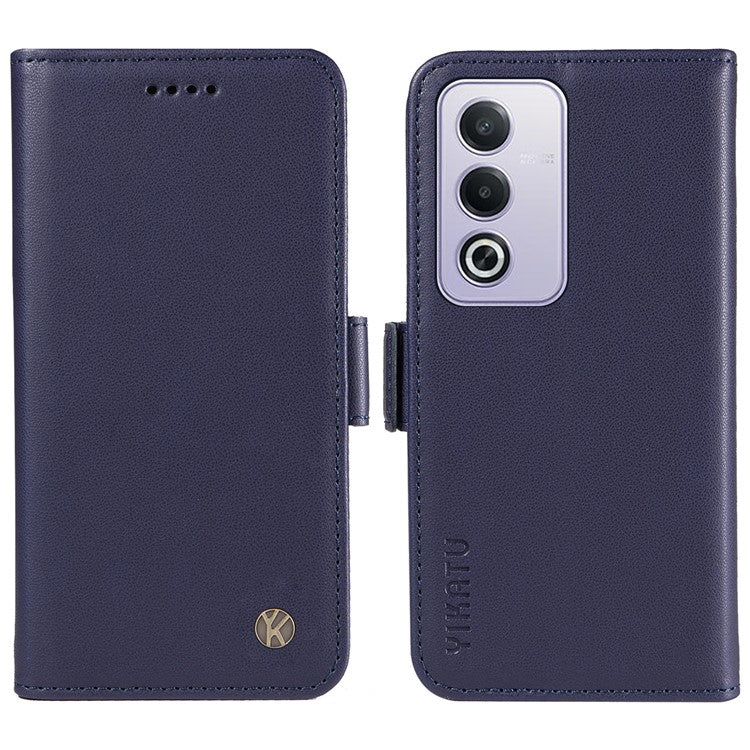 YIKATU YK-003 For Oppo A3 Pro (Global) 5G Case Wallet Stand Leather Phone Cover Side Buckle - Sapphire