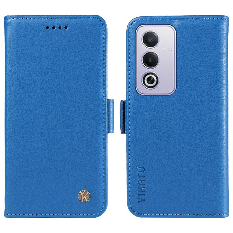 YIKATU YK-003 For Oppo A3 Pro (Global) 5G Case Wallet Stand Leather Phone Cover Side Buckle - Sky Blue