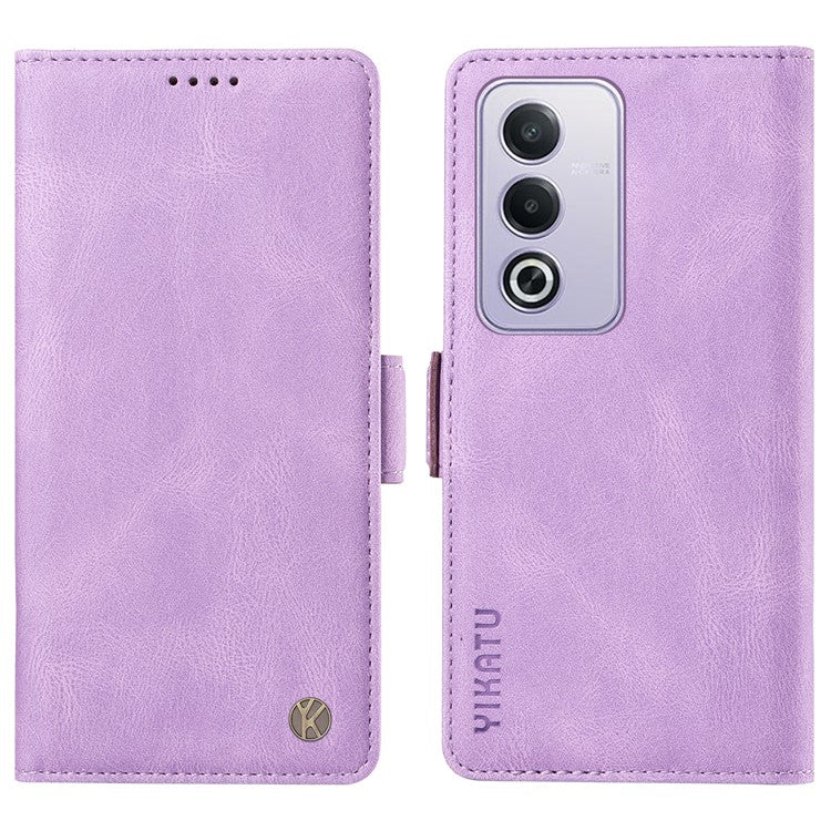 YIKATU YK-005 For Oppo A3 Pro (Global) 5G Case PU Leather Wallet Phone Cover Skin Touch Feeling - Purple