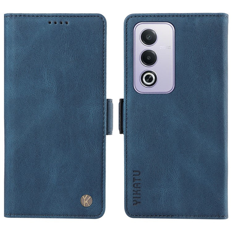 YIKATU YK-005 For Oppo A3 Pro (Global) 5G Case PU Leather Wallet Phone Cover Skin Touch Feeling - Blue