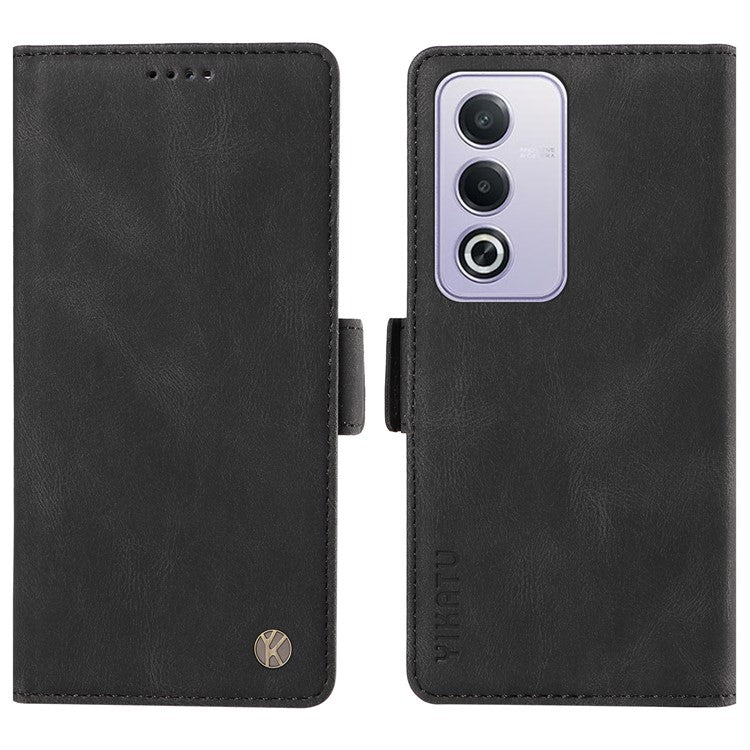 YIKATU YK-005 For Oppo A3 Pro (Global) 5G Case PU Leather Wallet Phone Cover Skin Touch Feeling - Black