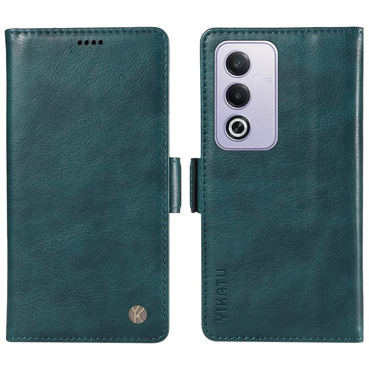 YIKATU YK-007 For Oppo A3 Pro (Global) 5G Case Side Buckle PU Leather Phone Cover Litchi Texture - Blue