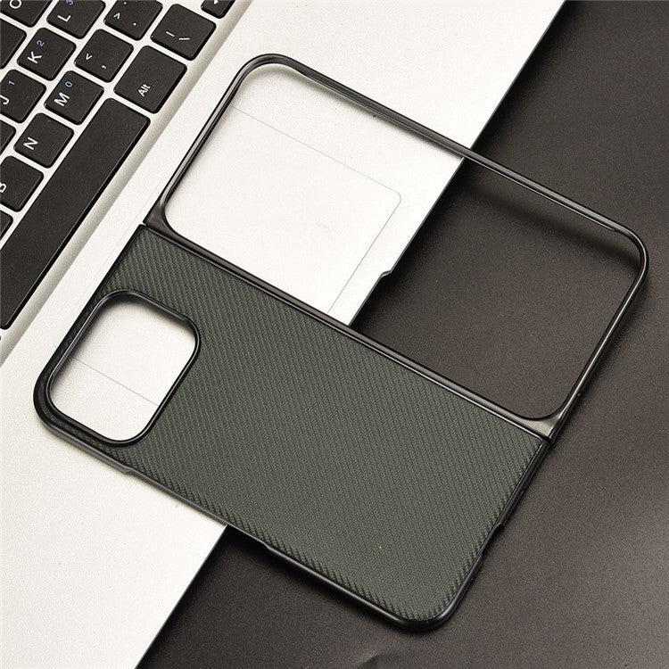 For Google Pixel 9 Pro Fold 5G Case Carbon Fiber Texture Shockproof PU+PC Phone Cover - Green