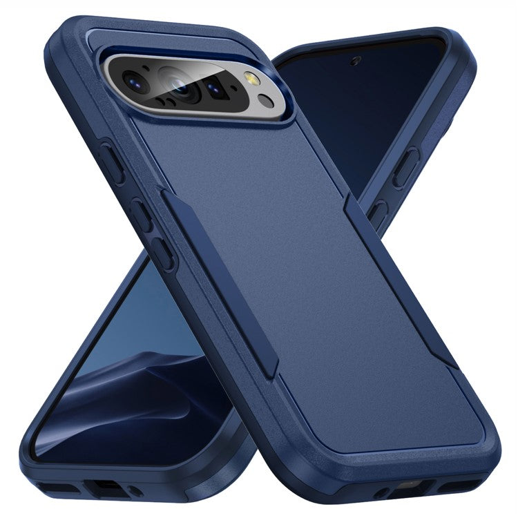 For Google Pixel 9 / Pixel 9 Pro Case PC+TPU Military Grade Drop Protective Phone Cover - Blue