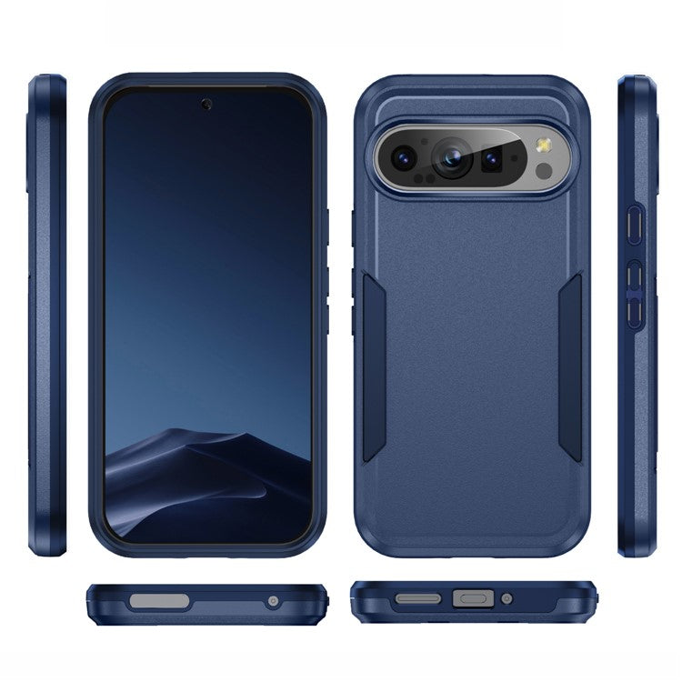 For Google Pixel 9 / Pixel 9 Pro Case PC+TPU Military Grade Drop Protective Phone Cover - Blue