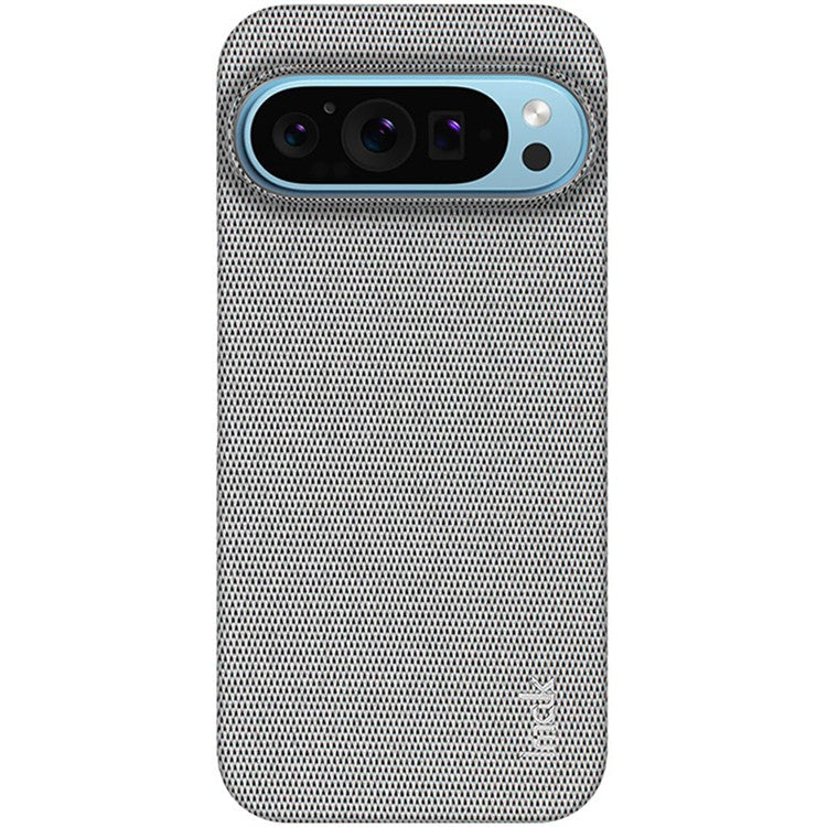 IMAK Ruiyi Series for Google Pixel 9 Pro XL Case Classic Fabric Texture Leather +PC Phone Cover - Light Grey