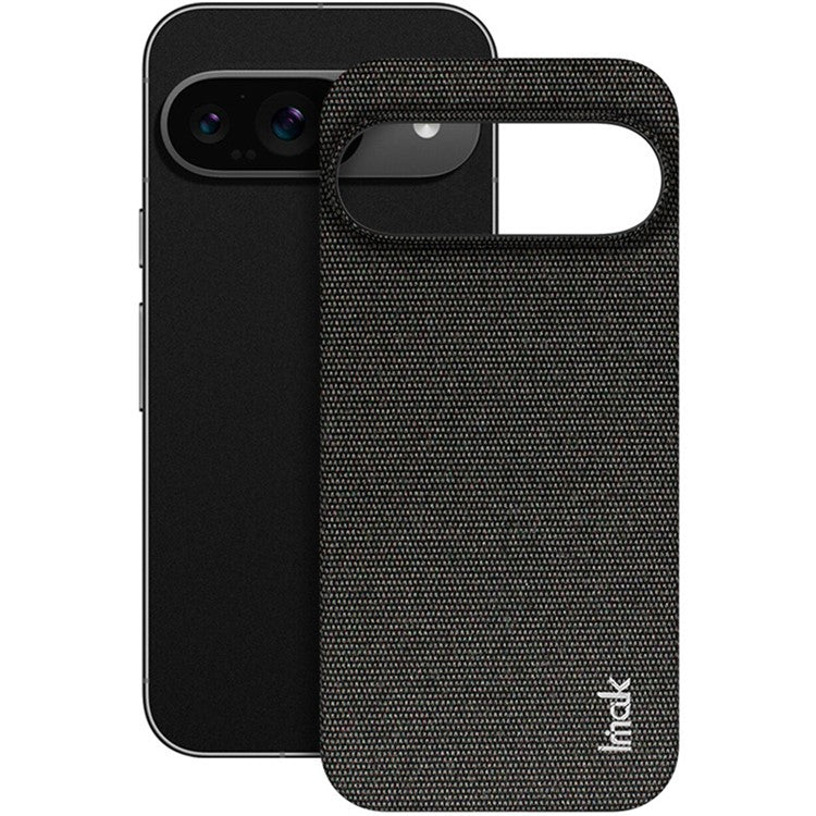 IMAK Ruiyi Series for Google Pixel 9 Pro / Pixel 9 Case Classic Fabric Texture Leather +PC Phone Cover - Black