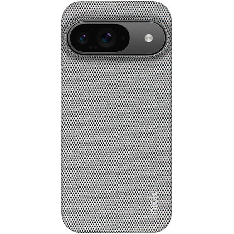 IMAK Ruiyi Series for Google Pixel 9 Pro / Pixel 9 Case Classic Fabric Texture Leather +PC Phone Cover - Light Grey