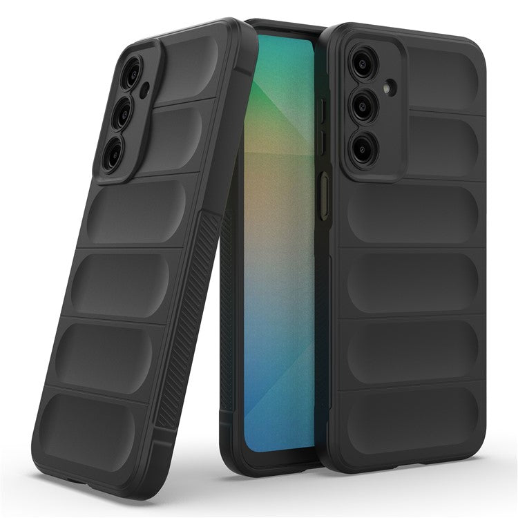 For Samsung Galaxy A16 5G / A16 4G Case Anti-Drop Soft TPU Rugged Phone Back Cover - Black