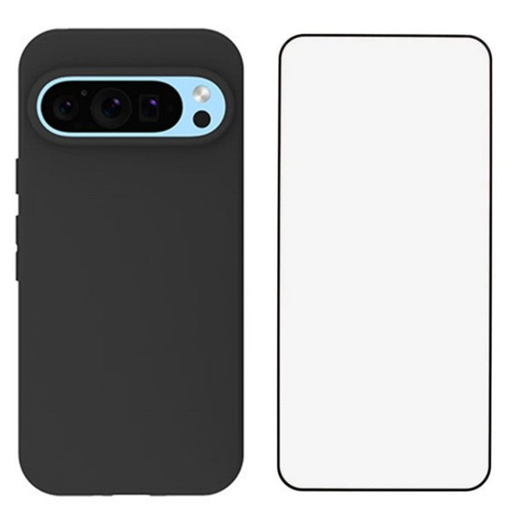 WANLONFENG MS Series for Google Pixel 9 Pro  /  Pixel 9 TPU Case Matte Cover with Screen Film (Big Lens Hole)