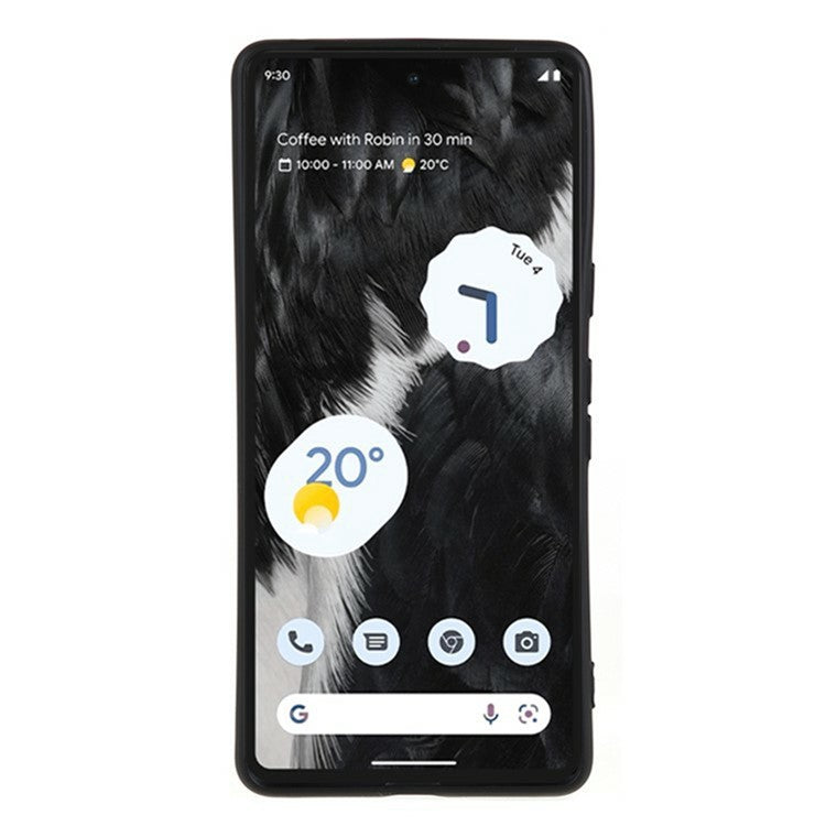 WANLONFENG RB2 Series for Google Pixel 8 Case TPU Phone Cover with Screen Protector - Black