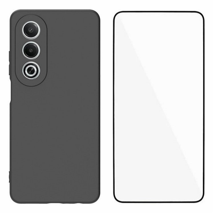 WANLONFENG MS Series for Oppo K12x 5G (India) TPU Case Matte Back Cover with Tempered Glass