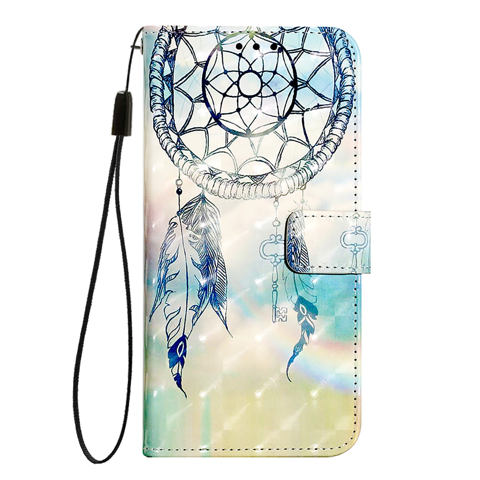 For Google Pixel 9 Pro / Google Pixel 9 Leather Case YB Pattern Printing Leather Series-2 Pattern Printing Wallet Stand Cover - Dream Wind Chime