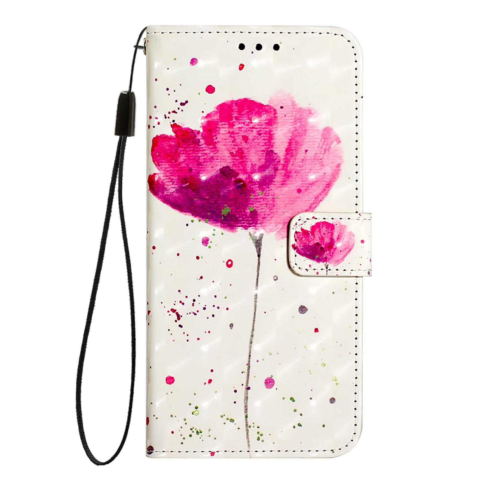 For Google Pixel 9 Pro / Google Pixel 9 Leather Case YB Pattern Printing Leather Series-2 Pattern Printing Wallet Stand Cover - Flower