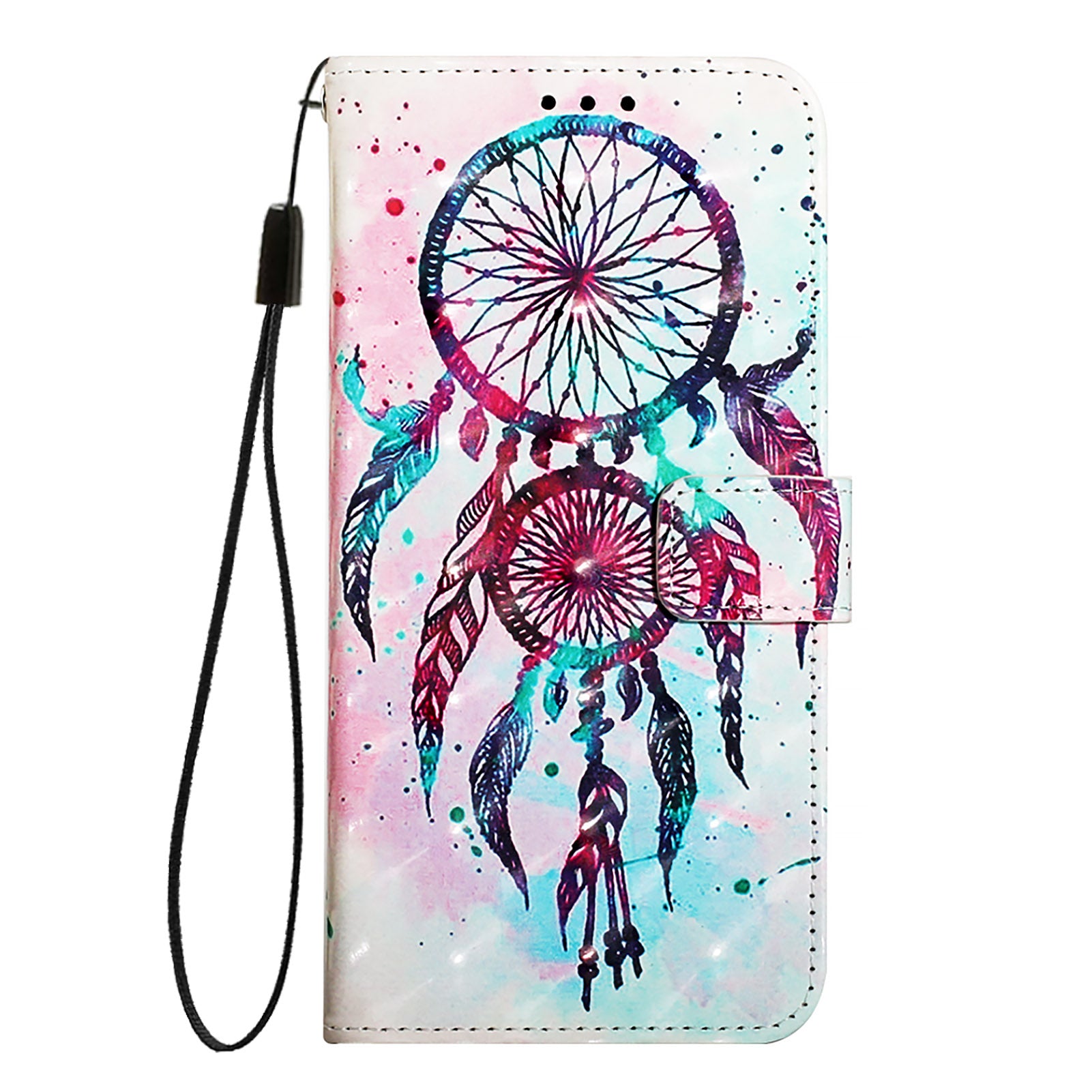 For Google Pixel 9 Pro XL Leather Case YB Pattern Printing Leather Series-2 Pattern Printing Wallet Stand Cover - Colorful Wind Chime