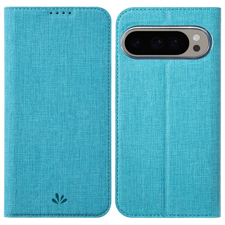 VILI DMX Series For Google Pixel 9 Pro / Pixel 9 Case Card Slot PU Leather Stand Phone Cover - Blue