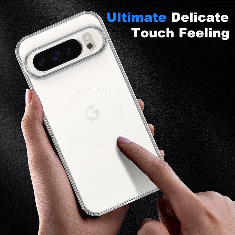 For Google Pixel 9 Pro XL Clear TPU Anti-Scratch Phone Case + 2.5D Arc Edge Screen Protector