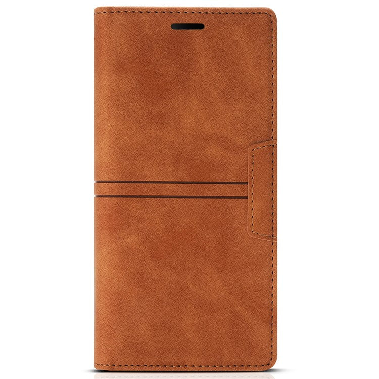 For Google Pixel 9 Pro XL Wallet Case Magnetic Closing Leather Phone Cover - Brown