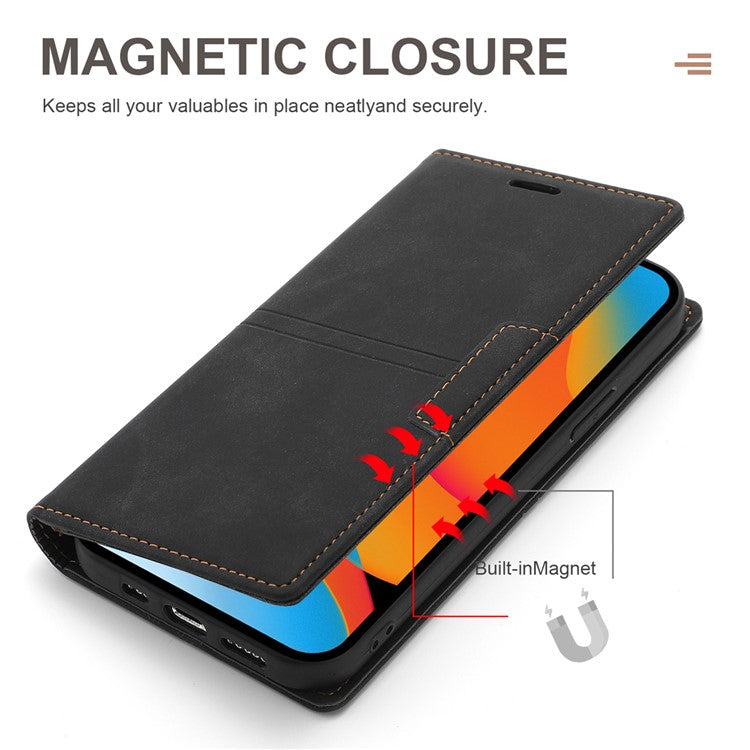 For Google Pixel 9 Pro XL Wallet Case Magnetic Closing Leather Phone Cover - Black