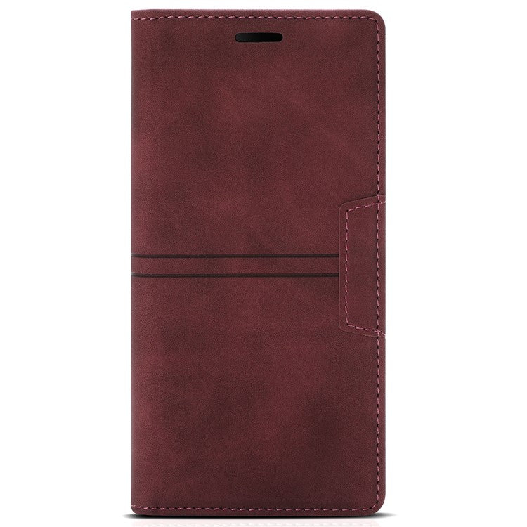 For Google Pixel 9 Pro XL Wallet Case Magnetic Closing Leather Phone Cover - Wine Red