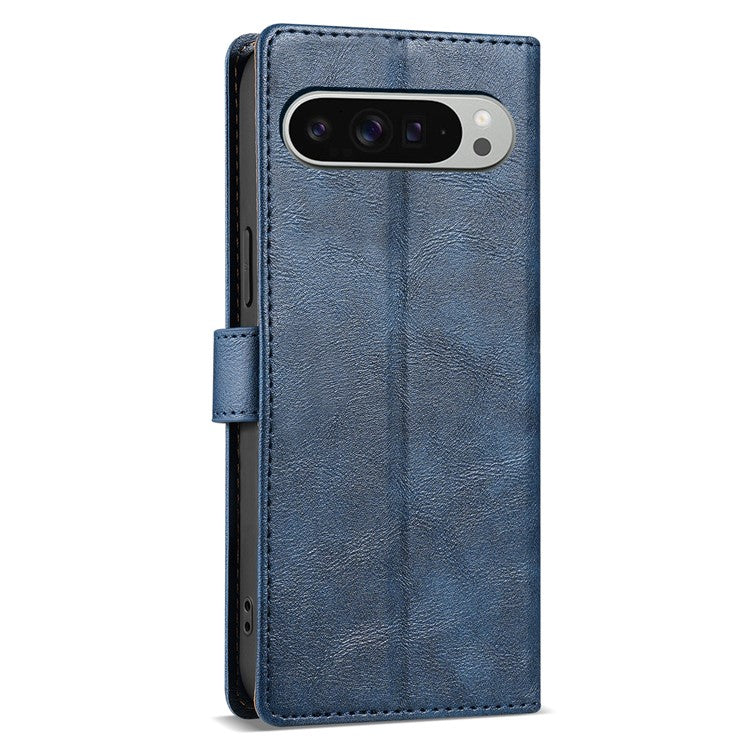 N.BEKUS CSJ-001 For Google Pixel 9 / 9 Pro Stand Case PU Leather Wallet Phone Cover - Blue