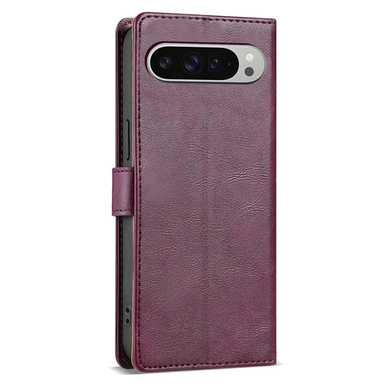 N.BEKUS CSJ-001 For Google Pixel 9 / 9 Pro Stand Case PU Leather Wallet Phone Cover - Wine Red