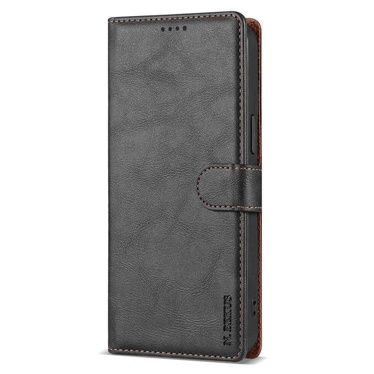 N.BEKUS CSJ-001 For Google Pixel 9 / 9 Pro Stand Case PU Leather Wallet Phone Cover - Black