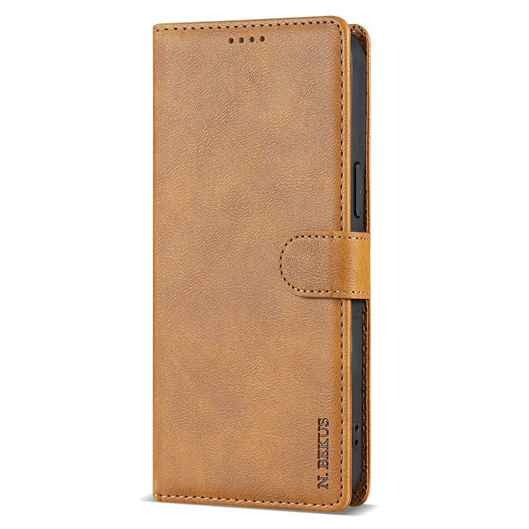 N.BEKUS CSJ-001 For Google Pixel 9 / 9 Pro Stand Case PU Leather Wallet Phone Cover - Brown