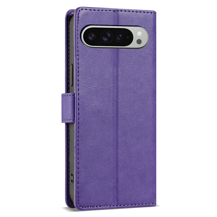 N.BEKUS CSJ-001 For Google Pixel 9 / 9 Pro Stand Case PU Leather Wallet Phone Cover - Purple