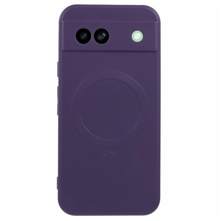 For Google Pixel 7a Case Shockproof TPU Phone Cover Compatible with MagSafe - Dark Purple