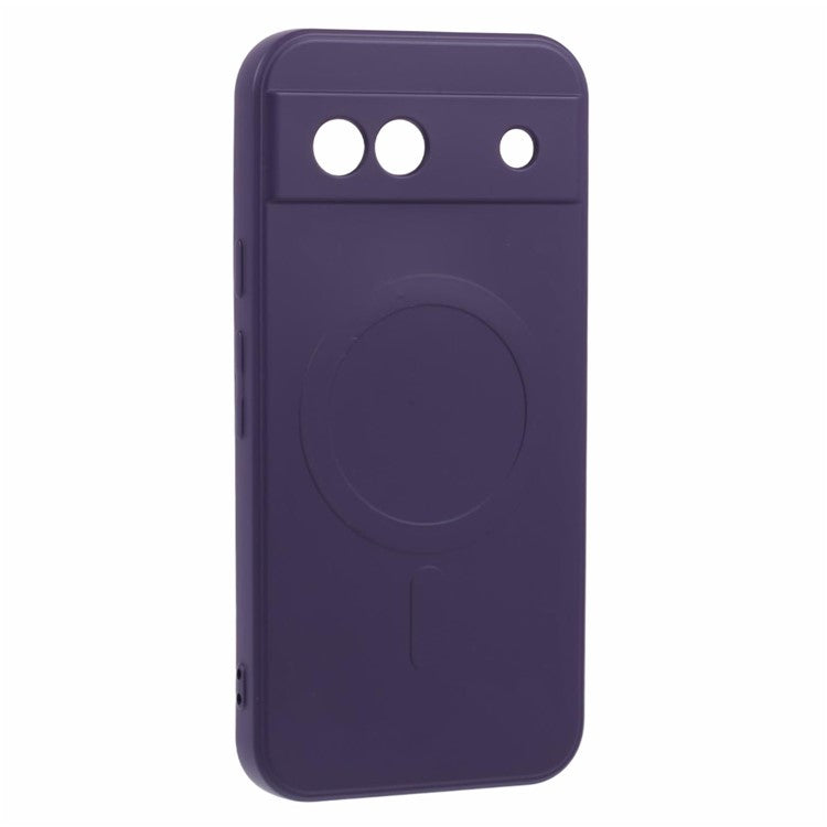 For Google Pixel 7a Case Shockproof TPU Phone Cover Compatible with MagSafe - Dark Purple