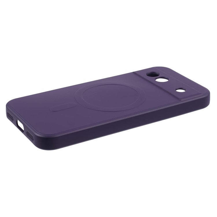 For Google Pixel 7a Case Shockproof TPU Phone Cover Compatible with MagSafe - Dark Purple