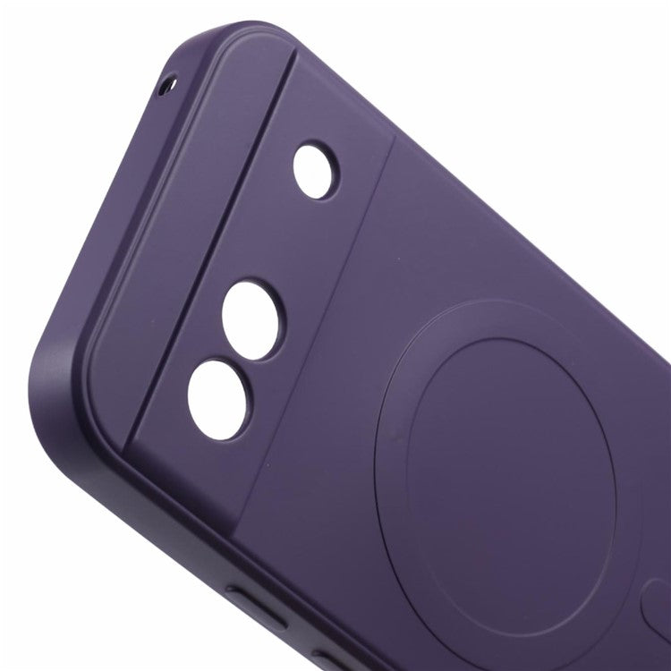 For Google Pixel 7a Case Shockproof TPU Phone Cover Compatible with MagSafe - Dark Purple