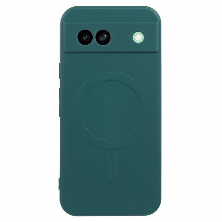 For Google Pixel 7a Case Shockproof TPU Phone Cover Compatible with MagSafe - Dark Green