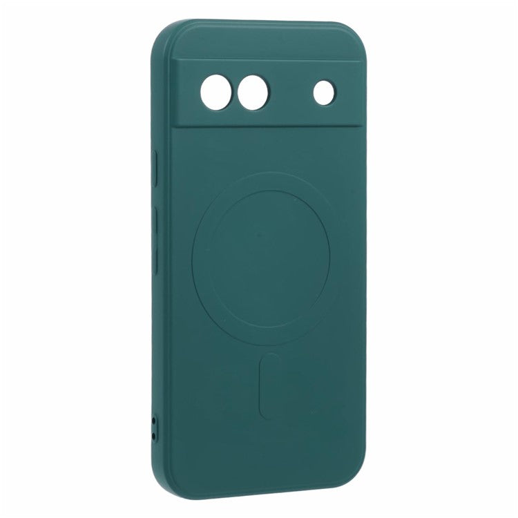 For Google Pixel 7a Case Shockproof TPU Phone Cover Compatible with MagSafe - Dark Green