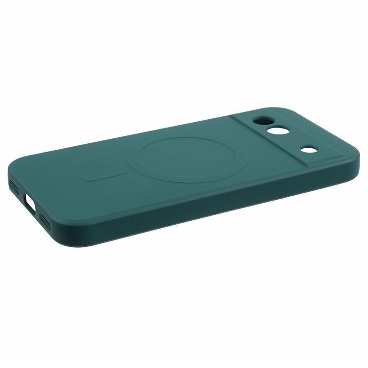 For Google Pixel 7a Case Shockproof TPU Phone Cover Compatible with MagSafe - Dark Green