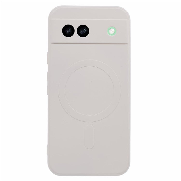 For Google Pixel 7a Case Shockproof TPU Phone Cover Compatible with MagSafe - White