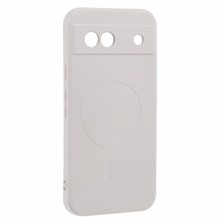 For Google Pixel 7a Case Shockproof TPU Phone Cover Compatible with MagSafe - White