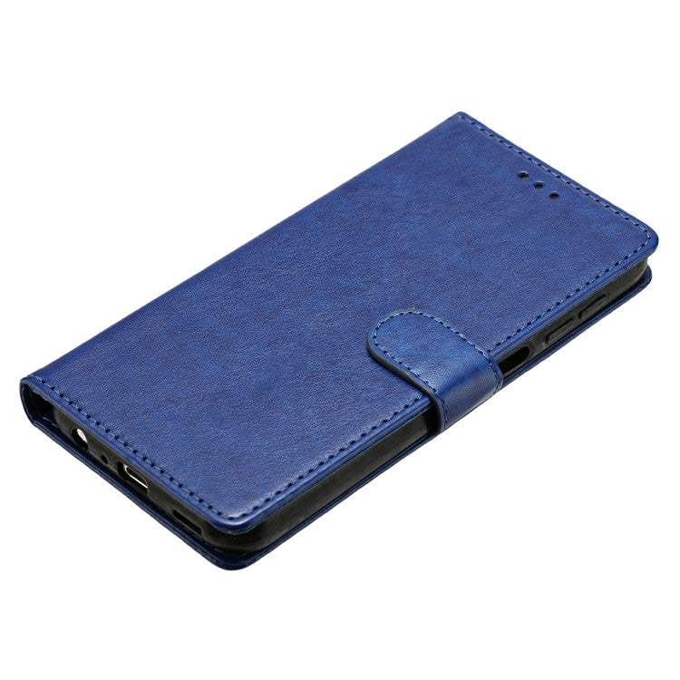 For Google Pixel 8 Pro Leather Phone Case Wallet Stand Cover with Handy Strap - Blue