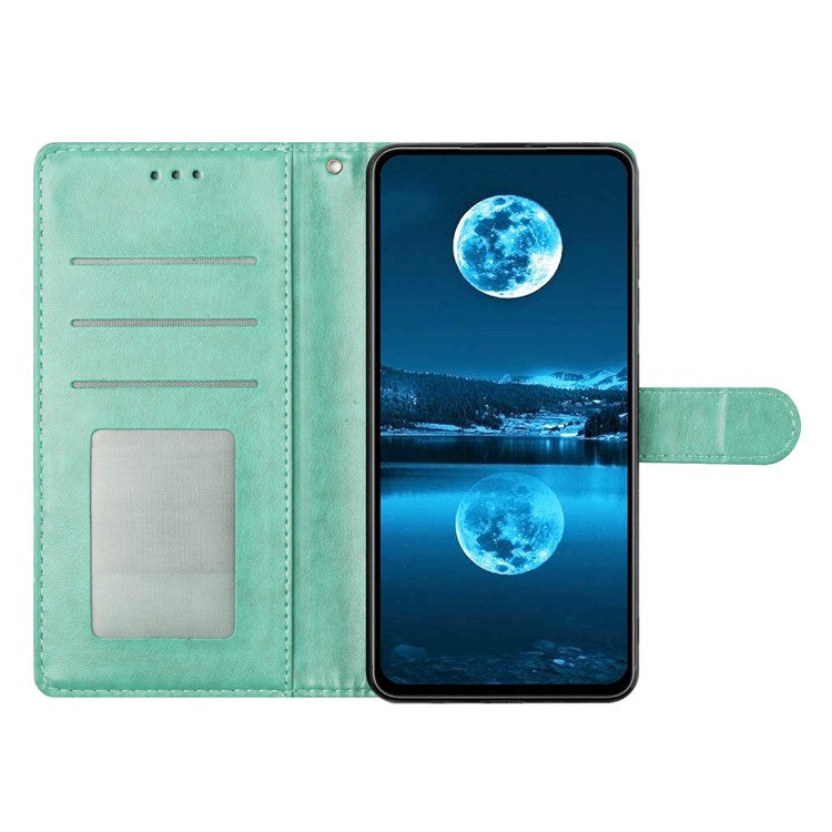 For Google Pixel 8 Pro Leather Phone Case Wallet Stand Cover with Handy Strap - Green